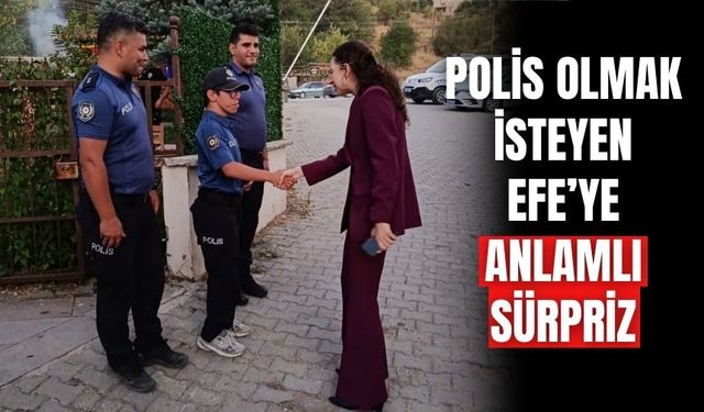 Mudurnu’da Özel Bir Gün: Efe Polis Üniformasıyla