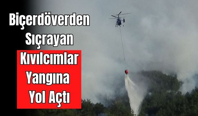Yangın Kısmen Kontrol Altında, Bölgede Soğutma Çalışmaları Sürüyor