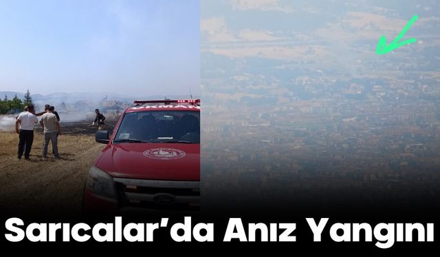 Sarıcalar’da Anız Yangını