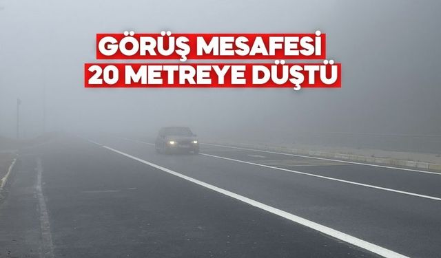 Bolu Dağı sisle kaplandı, görüş mesafesi 20 metreye düştü