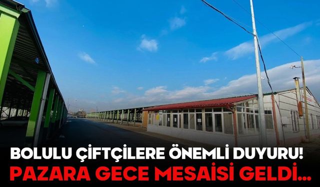 Bolulu çiftçilere önemli duyuru!  Pazara gece mesaisi geldi...