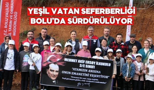 Mehmet Akif Ersoy İlkokulu Öğrencileri 60 Fidanla Geleceğe Nefes Oldu – Yeşil Vatan Seferberliği Bolu’da Sürdürülüyor