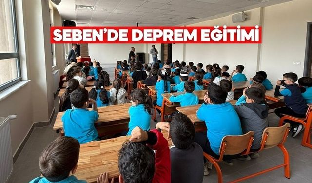 Seben’de AFAD tarafından öğrencilere uygulamalı deprem eğitimi verildi