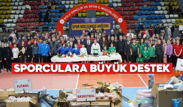 Bolu’da 252 Kalem Spor Malzemesi Gençlere Dağıtıldı