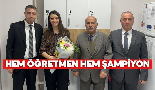Bolu’ya Gurur Yaşatan Öğretmen Şermin Yıldırım’a Çiçekli Kutlama