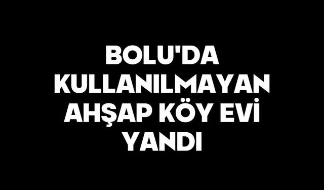 BOLU'DA KULLANILMAYAN AHŞAP KÖY EVİ YANDI
