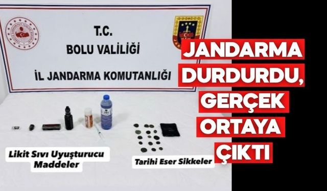 Bolu'da Araçta Ele Geçirilenler Dikkat Çekti! 2 Kişiye İşlem