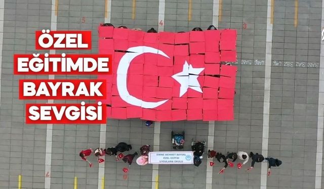 Bolu’da Özel Öğrencilerden Duygulandıran Bayrak Gösterisi
