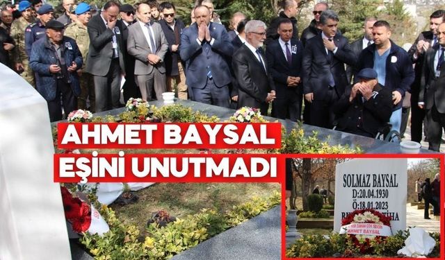 Ahmet Baysal’dan eşinin kabrine duygusal ziyaret