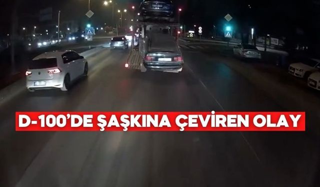 Bolu'da Düşen Aracı Fark Etmeyen Çekici Sürücüsü Yoluna Devam Etti