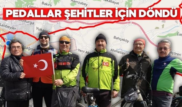 Bolu’da Şehitler İçin 50 Kilometre Pedal Çevirdiler