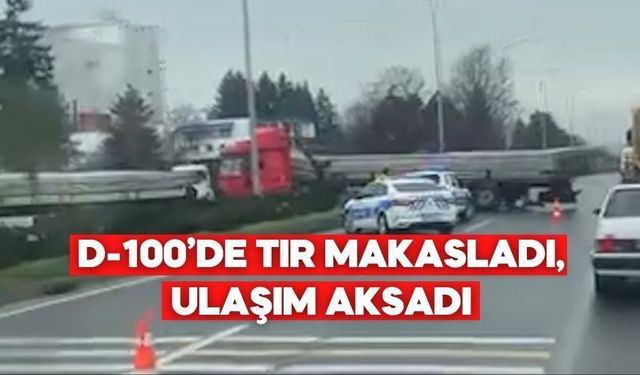 Bolu’da Tır Yolu Kapattı, Ekipler Harekete Geçti