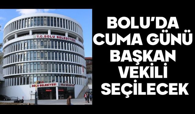 BOLU’DA CUMA GÜNÜ BAŞKAN VEKİLİ SEÇİLECEK