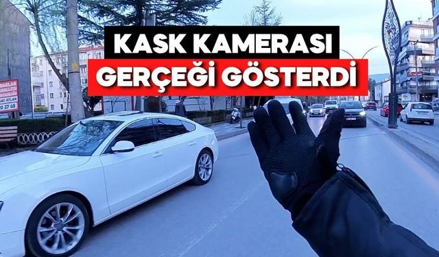Bolu’da Kask Kamerası Gerçeği Ortaya Çıkardı