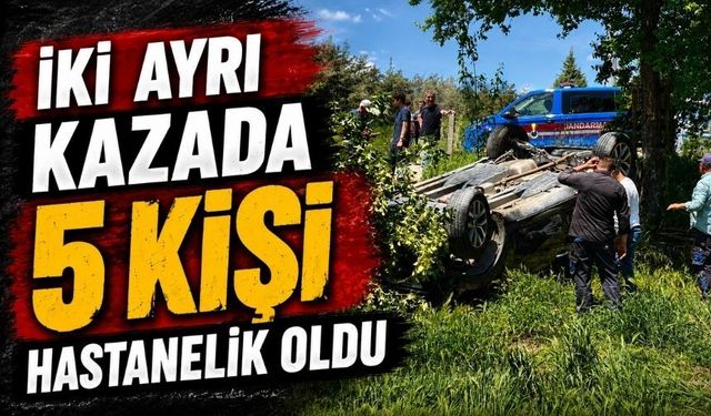 Bolu-Sakarya Yolunda Kaza Zinciri: 5 yaralı