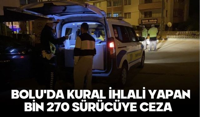 Bolu'da kural ihlali yapan bin 270 sürücüye ceza