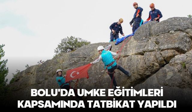 Bolu'da UMKE eğitimleri kapsamında tatbikat yapıldı