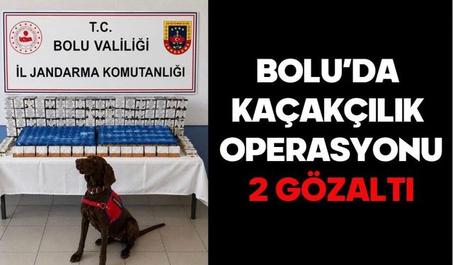 BOLU’DA KAÇAKÇILIK OPERASYONU: 2 GÖZALTI