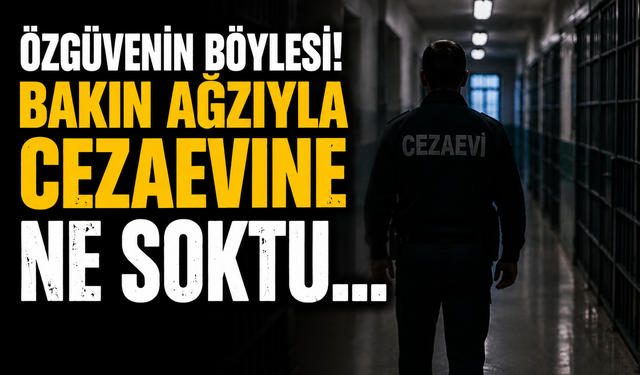 ÖZGÜVENİN BÖYLESİ!  BAKIN AĞZIYLA CEZAEVİNE NE SOKTU…