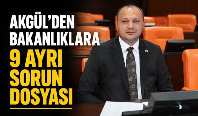 AKGÜL’DEN BAKANLIKLARA 9 AYRI SORUN DOSYASI