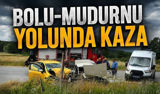 Bolu'da İki Araç Çarpıştı, 5 Kişi Hastaneye Kaldırıldı
