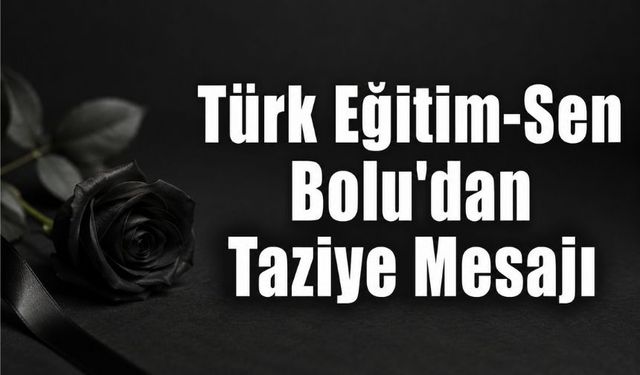 Türk Eğitim-Sen Bolu Şubesi Başkan Yardımcısı Soner Say’ın Acı Günü