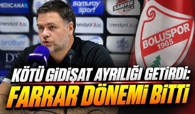 Boluspor'da Daniel Farrar dönemi sona erdi