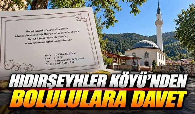 Hıdırşeyhler’den Tüm Bolu’ya Hacet Bayramı Daveti