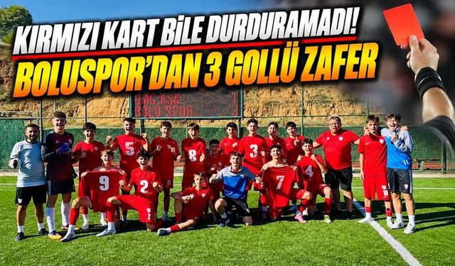 Boluspor U16, Kastamonu Deplasmanında 10 Kişiyle Destan Yazdı: 3-1!