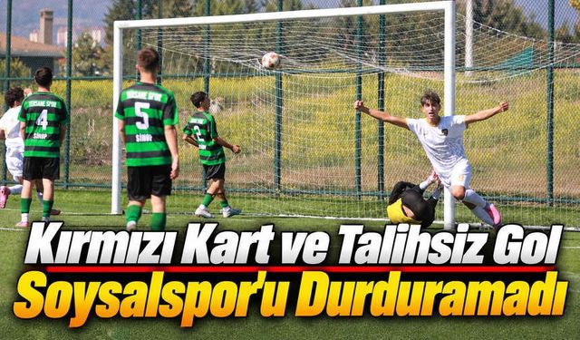 Soysalspor U16, 10 Kişi Kaldığı Maçta Pes Etmedi: 1-1