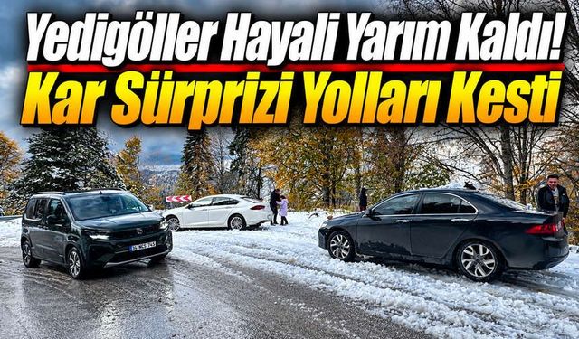Yedigöller’de Kar Kalınlığı 15 Santimetreye Ulaştı