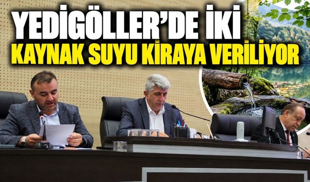 YEDİGÖLLER’DE İKİ KAYNAK SUYU KİRAYA VERİLİYOR