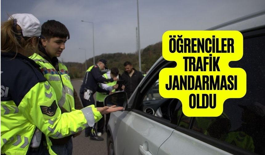 ÖĞRENCİLER TRAFİK JANDARMASI OLDU