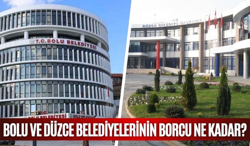 BOLU VE DÜZCE BELEDİYELERİNİN BORCU NE KADAR?
