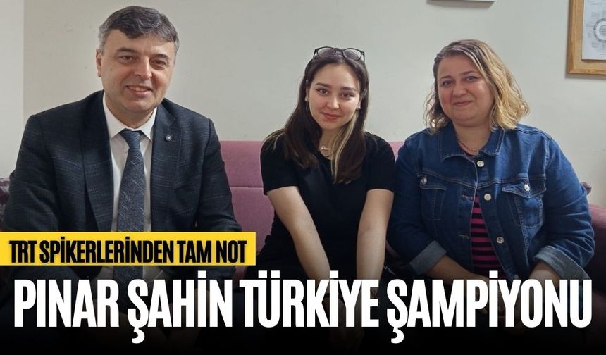 TRT SPİKERLERİNDEN TAM NOT, PINAR ŞAHİN TÜRKİYE ŞAMPİYONU