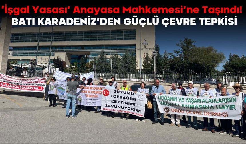 ‘İşgal Yasası’ Anayasa Mahkemesi’ne Taşındı!  BATI KARADENİZ’DEN GÜÇLÜ ÇEVRE TEPKİSİ