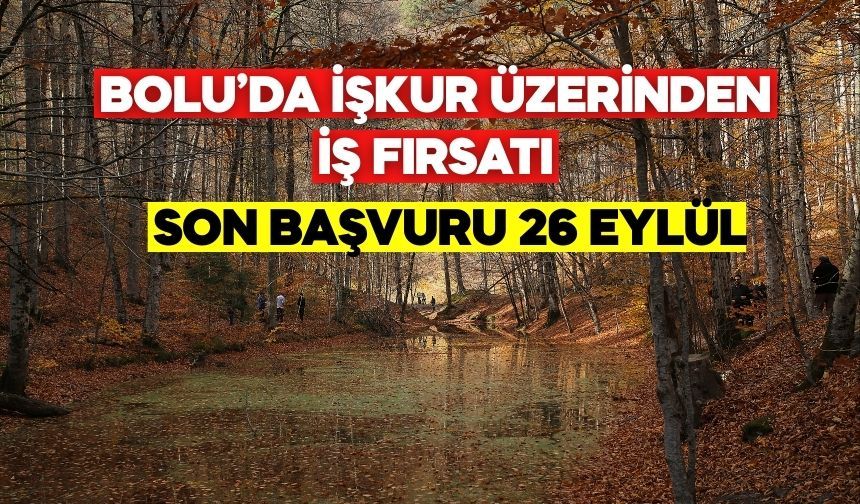 BOLU’DA İŞKUR ÜZERİNDEN İŞ FIRSATI