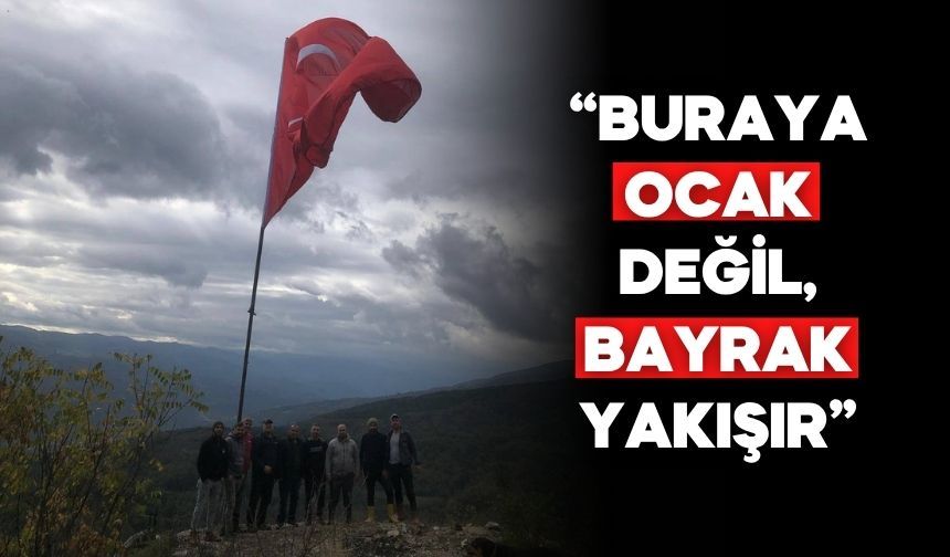 Avdullar Köyü’nde Bayrak Dikerek Taş Ocağına “Hayır” Dediler