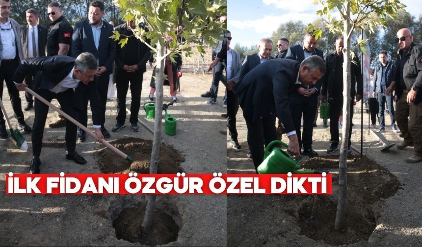 Bolu’da Cumhuriyet Parkı’na ilk fidanı Özgür Özel dikti