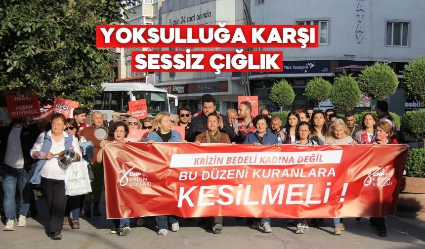CHP Bolu Kadın Kolları’ndan “Boş Tencereni Al, Sen de Gel” Eylemi
