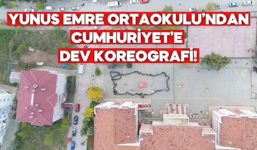 Cumhuriyet’in 102. Yılında Yunus Emre Ortaokulu’ndan Anlamlı Koreografi