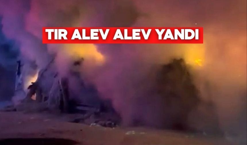 Bolu’da Tır Alev Topuna Döndü! D-100 Karayolu 3 Saat Trafiğe Kapandı