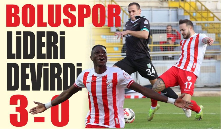 BOLUSPOR LİDERİ DEVİRDİ 3-0