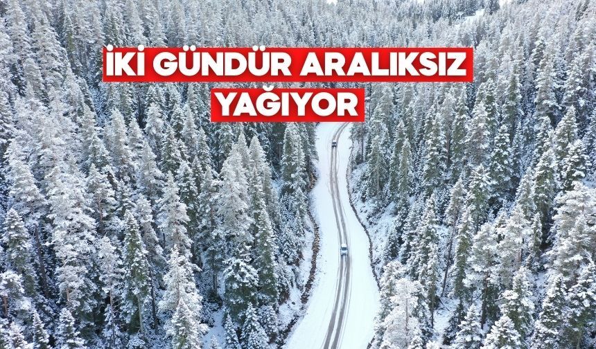 Bolu’da Kış Manzarası! Yedigöller ve Sarıalan Havadan Görüntülendi