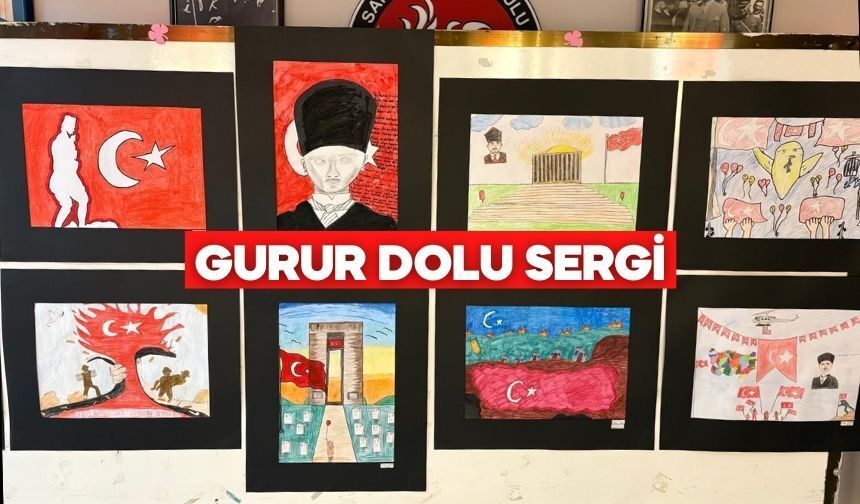 Sakarya Ortaokulu’nda Bayrak sevgisi bu kez çocukların çizgilerinde hayat buldu