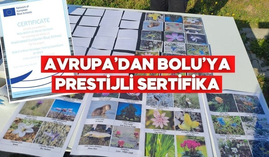 Bolu BİLSEM’e Avrupa’dan “Mavi Okul” Sertifikası
