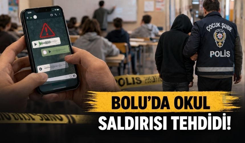 Bolu'da ortaokul öğrencisinden okul saldırısı tehdidi