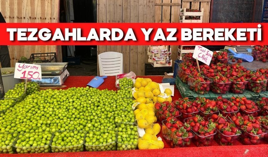 Bolu'da Pazartesi Pazarı’nda Yaz Meyveleri Tezgahları Doldurdu