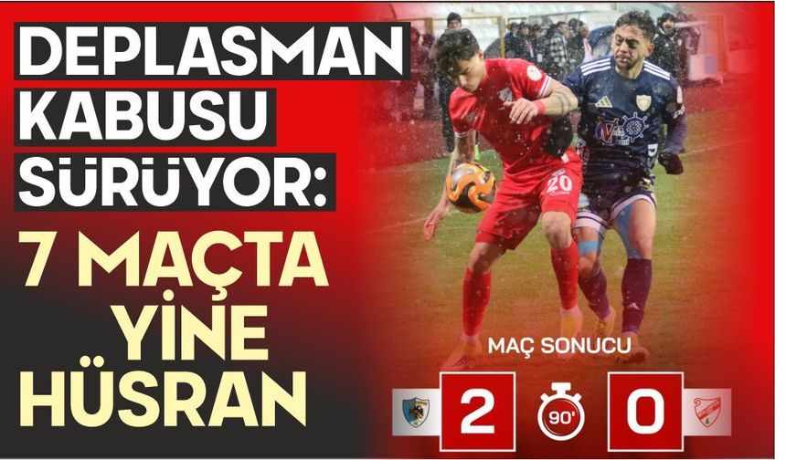 DEPLASMAN KABUSU SÜRÜYOR: 7 MAÇTA YİNE HÜSRAN