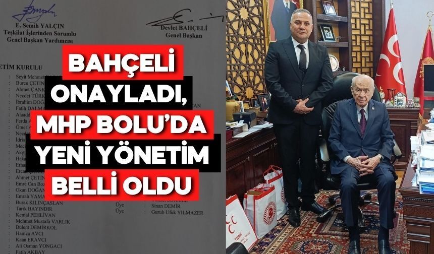 Bahçeli Onayladı: Bolu MHP’de Yeni Kadro Göreve Başlıyor